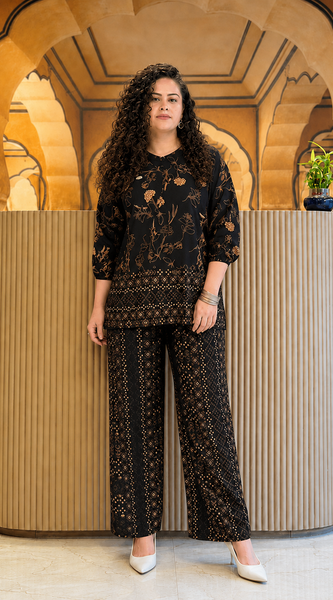 Women’s Black Stylish Co-Ord Set