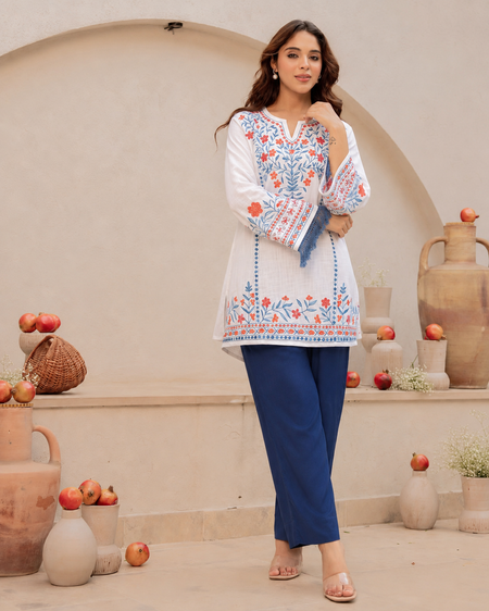 Rayon Embroidery Co-Ord Set
