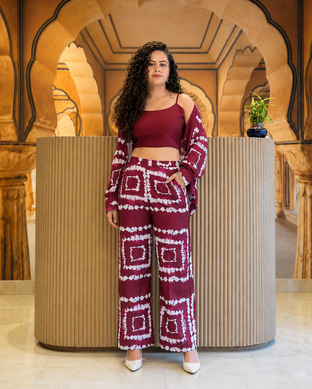 Premium Solid Rayon Pleated Kurti Pant Co-ord Set