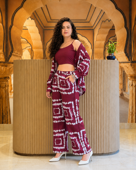 Premium Solid Rayon Pleated Kurti Pant Co-ord Set