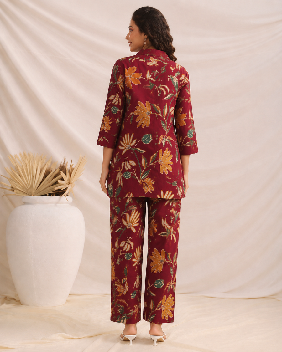 Twilight Nomad Co-Ord Set -Red