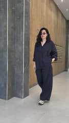 Effortless Charcoal Co-ord Set – Minimalist Chic for Modern Elegance